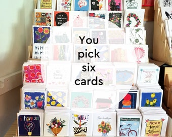 You Pick Six Cards: Great Price for Fun Cards