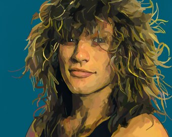 Bon Jovi Portrait Etsy