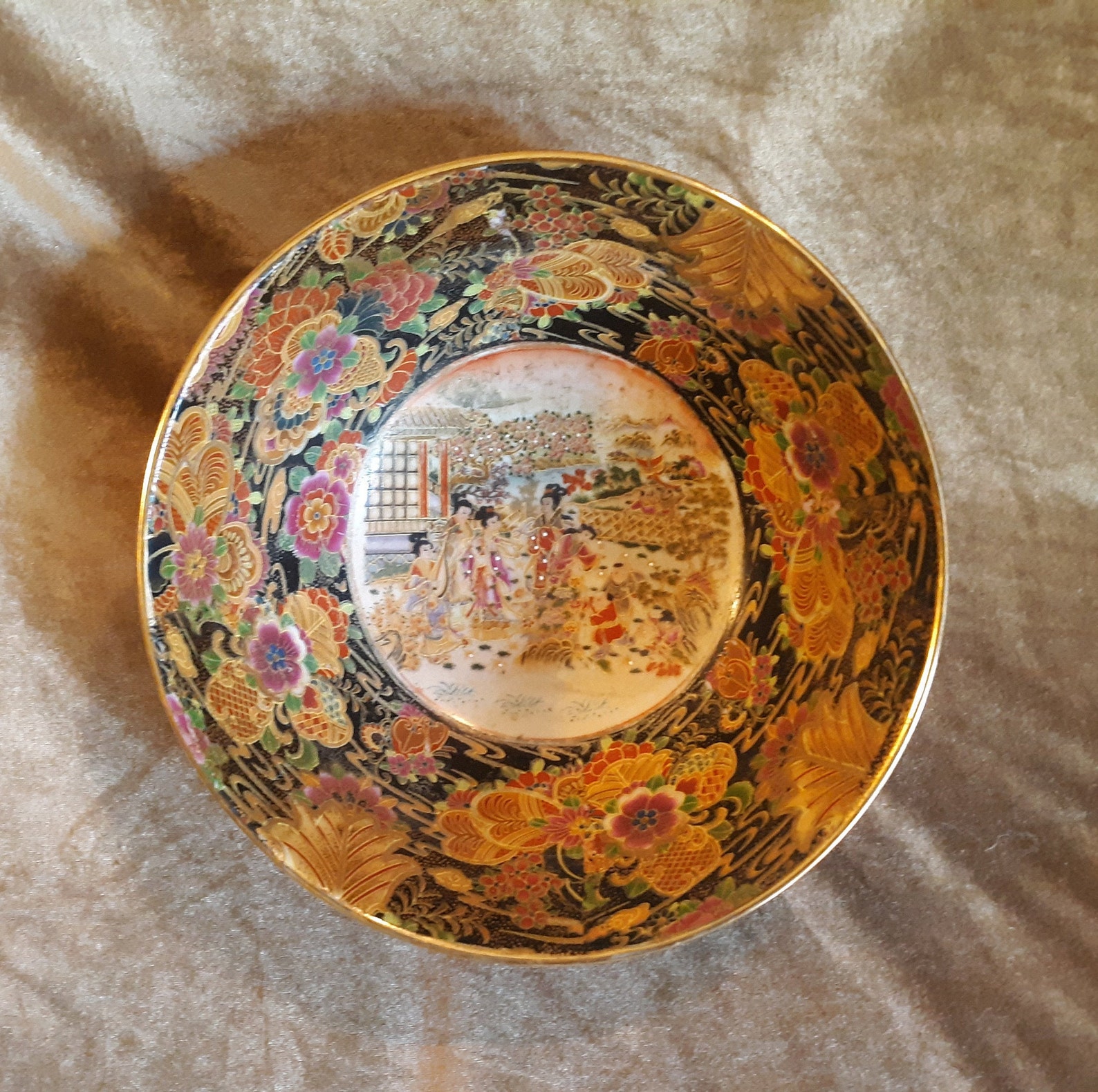 Large Royal Satsuma Bowl About 9 3/4 X 5 Etsy