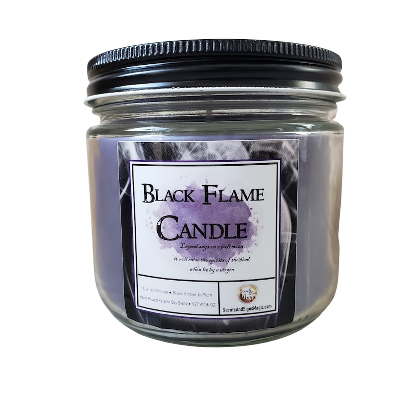 BLACK FLAME CANDLE 8 Net Oz Magically Inspired Candle Etsy