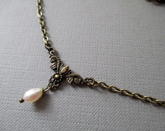 brazen Necklace with pearl