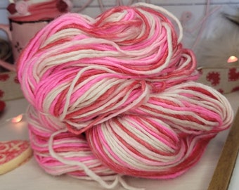 Hugs and Kisses, Marshmallow DK, Double Knit, Pink, White, Valentine's Day, Yarn