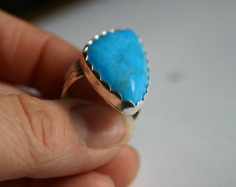 Turquoise Ring, Sterling Silver Turquoise Ring,  Handmade Turquoise Ring