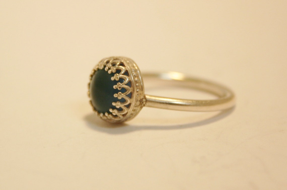 Mood Ring Mood Ring Small Sterling Silver Small Mood Stone Etsy