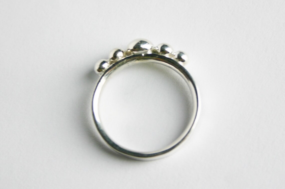 Sterling Silver 5 Ball Ring, Spinner Ring, Thumb Ring, Men's Thumb Ring ...