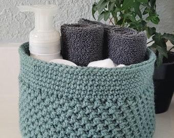 Crocheted Basket ~ Decorative Baskets ~ Home Decor Basket ~ Crochet ~ Made in Canada ~ Light Storage Basket ~ Home Storage ~ Gift Ideas