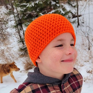 Gone Huntin&#39;! Warm, Handmade Hunter Blaze Orange, Neon Handmade Winter Fall Toques Beanie, Fitted Beanies for All Sizes