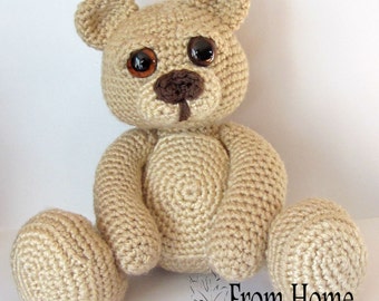Theo the Teddy Bear Crochet Amigurumi - Baby Shower Gift Idea - Gift for Teddy Bear Lovers - Stuffed Teddy Bear - Handmade Teddy Bear