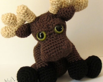 Crochet Moose Amigurumi, Handmade, Stuffie, Made to Order, Custom,