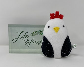 Handgefertigtes Fleece Huhn Plüschtier - Dekoratives Kuscheltier