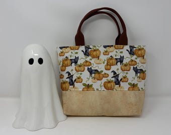 Handmade Halloween Mini Cotton Tote Bag