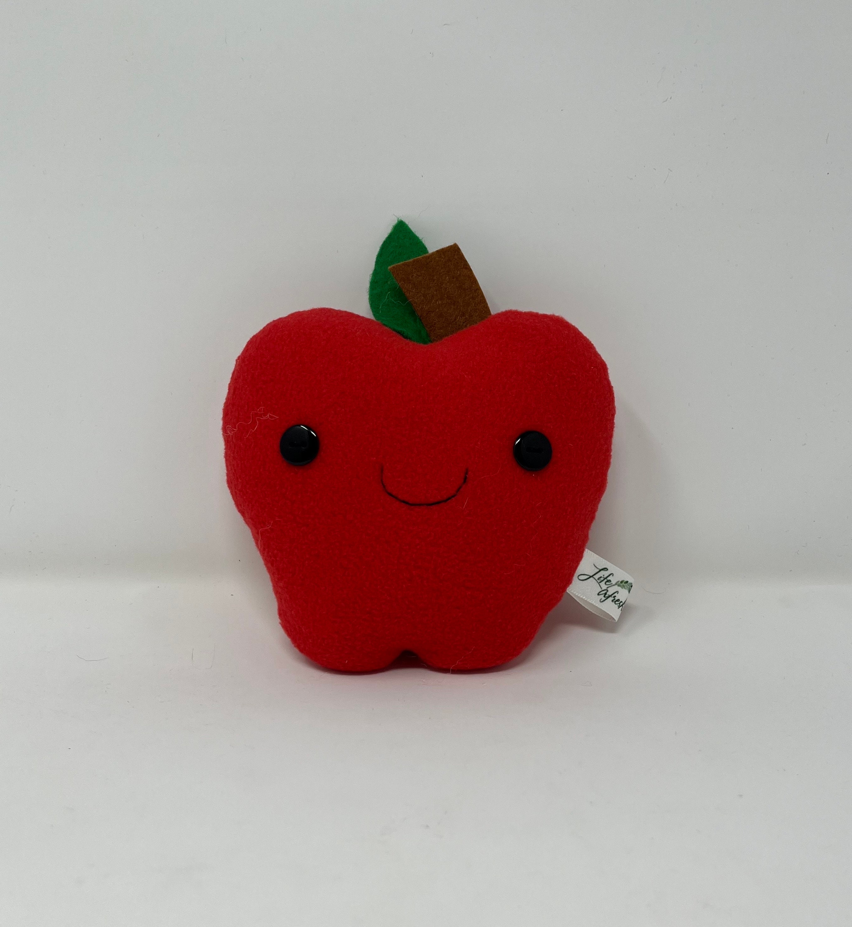 Peluche De Manzana Roja De 10 Cm De Diámetro – Suave Y Compacto, Ideal Como Regalo Para Niños Y Niñas, Decoración O Compañero De Juegos