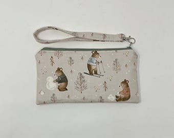 Winter Bear Wristlet
