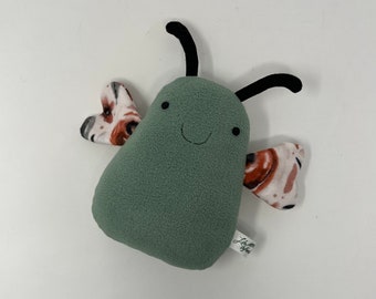 Fleece Butterfly Plushie, Hand Stitched Details