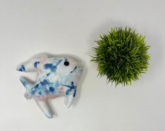 Fleece Angelfish Plushie, Hand-Stitched Details