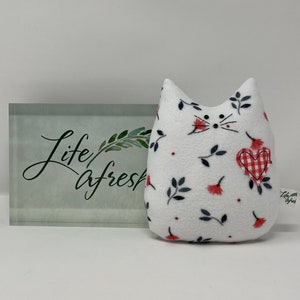 Winter Floral Cat Plushie