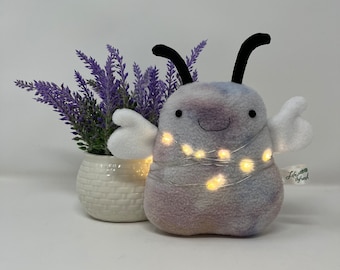 Fleece Firefly Plushie with Fairy Lights