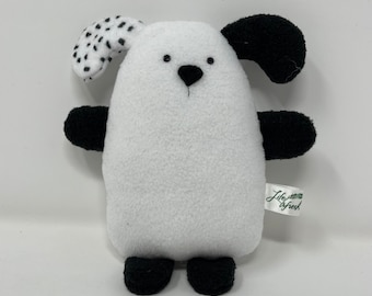 Hand Stitched Fleece Dog Plushie, Hypoallergenic Gift