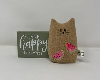 Peluche chat pastèque