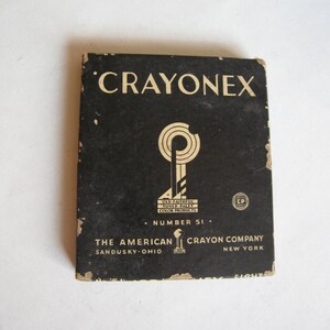 vintage Crayonex number 51, 8 crayons in original box, New York, USA