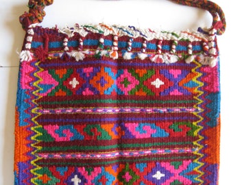 vintage hand woven handbag