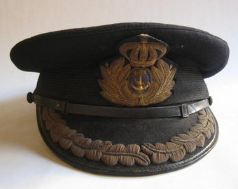antique Greek Navy officer's uniform hat