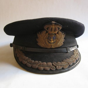 antique Greek Navy officer&#39;s uniform hat