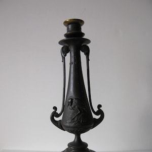 antique bronze candle holder
