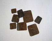 1956 brass scale weights set of 8, made in Greece