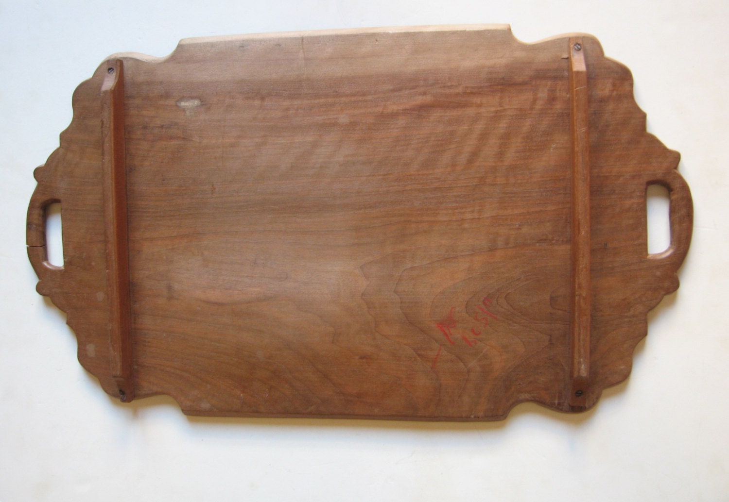 Vintage hand carved wooden serving tray Etsy