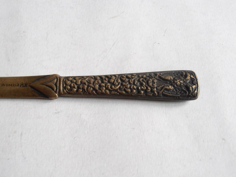 Vintage Greek brass letter opener two head eagle marked Etsy