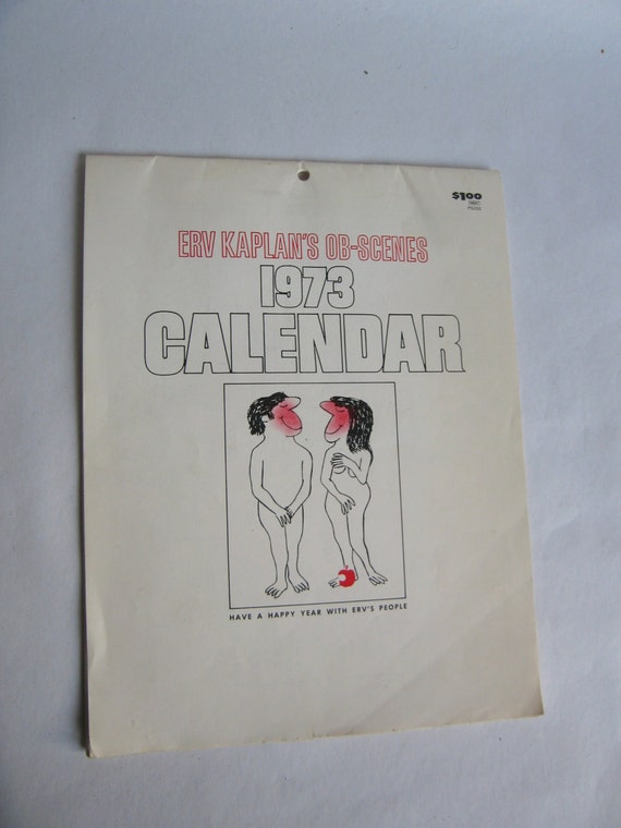 1973 Calendario Ob Escenas De Erv Kaplan Completo Etsy calendario 1973 completo
