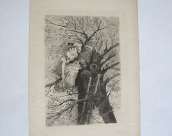 1800's original engraving, Francois Flameng 1886