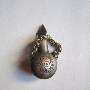 antique metallic perfume bottle image 1