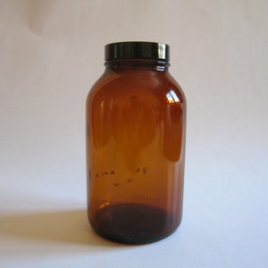 vintage Duraglas drugstore pharmacy apothecary amber glass bottle