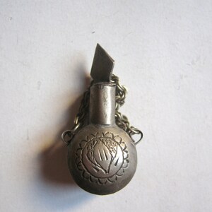 antique metallic perfume bottle image 2