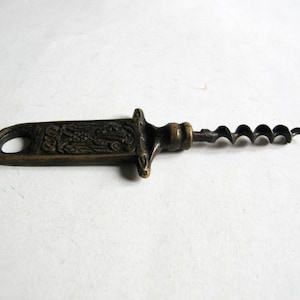 1800&#39;s brass corkscrew , double headed eagle
