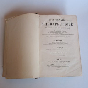 1867 Dictionnaire de thérapeutique médicale et chirurgicale. Bouchut, Despres,Paris image 2