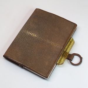 antique 1930&#39;s stingray leather clutch handbag purse