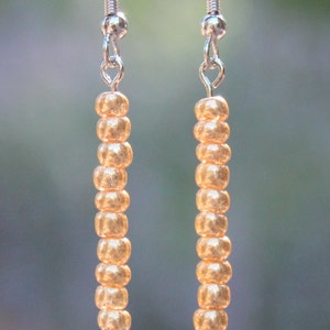 Golden Bead Bars Earrings