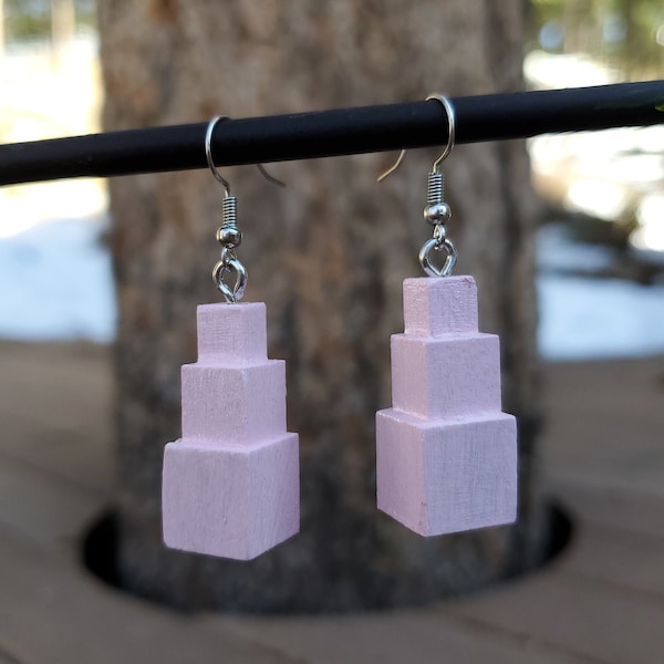 Pink Tower Earrings