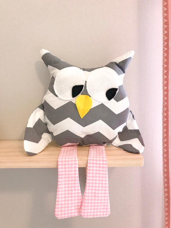 pink stuffed owl