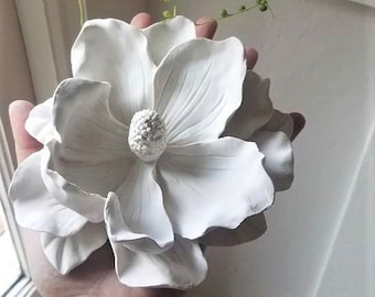 Magnolia flower blossom, realistic wall flowers, wall hanging flowers, handmade flower, gift for her, Valentines day flowers