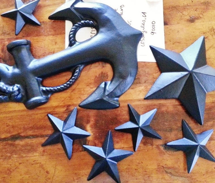 Nautical Wall Decor Large Anchor Wall Hanging Star Wall Decor Wall