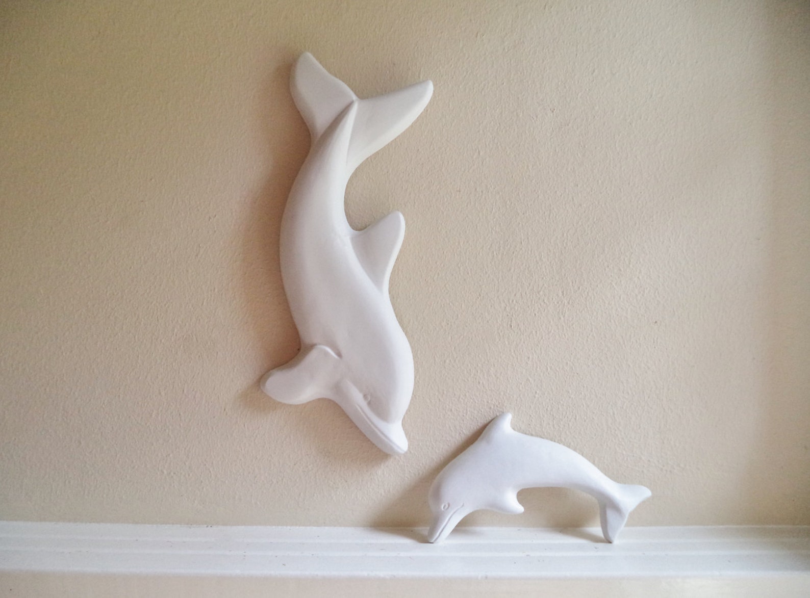 Dolphin wall decor wall hanging dolphin sculptures star fish Etsy