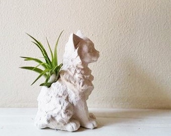 Cat gift, cat dad gift, cat mom, air plant holder, cat memorial statue, crazy cat lady gift, kitty gift, gift for cat lover, candle holder