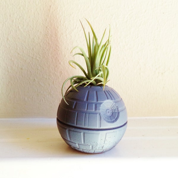 Death Star planter, air plant holder, desk planter, paper weight, geekery