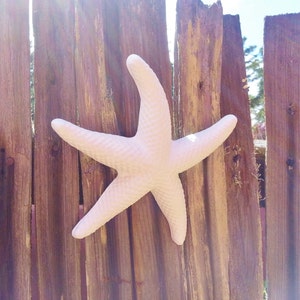 White Starfish Art: Handmade Beach House Decor, 9 Inch