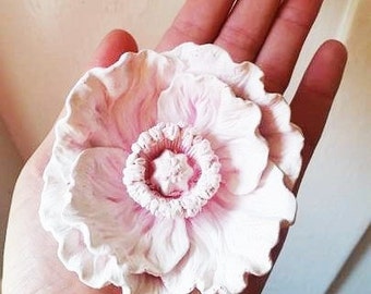 Poppy Flower Ring Dish, wedding ring holder, custom colors, stocking stuffer, birth flower gift