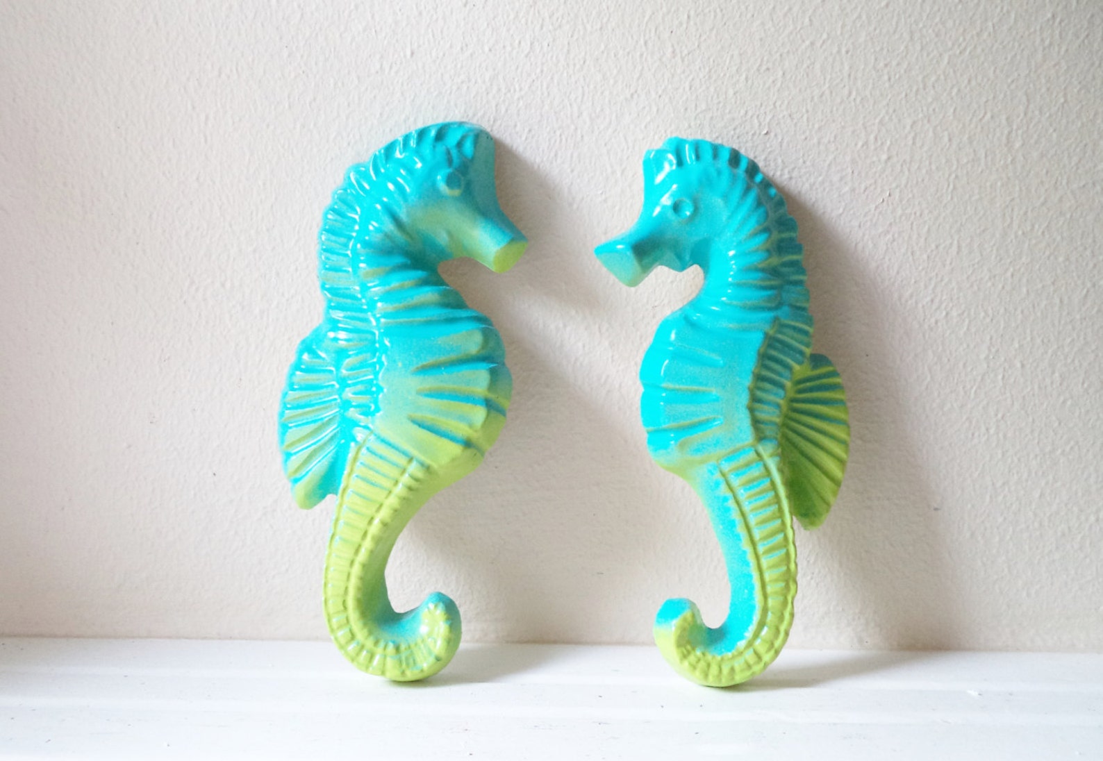 Seahorse Wall Hanging Sculptures Tropical Wall Art Under the Etsy